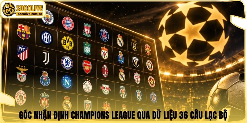 Nhận Định Champions League | Đánh Giá 36 CLB Hàng Đầu UEFA 4 Góc nhận định Champions League qua dữ liệu 36 câu lạc bộ